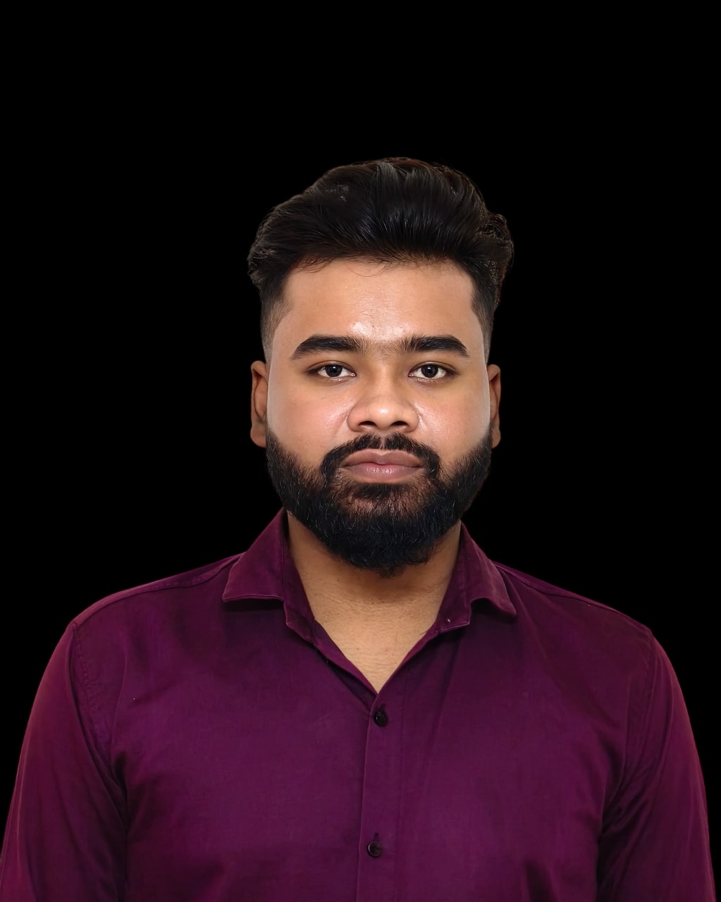 Sk Arif Ahmed with a dark background